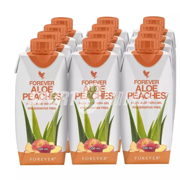 Aloe Peaches Mini 330ml Pack 12